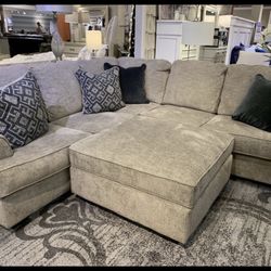 Bovarian LAF RAF Stone Cozy 3 Piece Sectional Couch 👍 In Stock ✅ Delivery Available 👍
