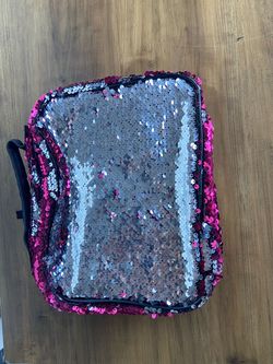 Reversible Sequin Lunchbox Pink and Silver