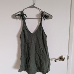 HandWeaved Pure Linen Tank Top, Short Sun Dress. Adjustable V-neck. Made In Italy. One-Size. Cool & Stylish!
Summer! 