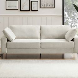 New sofa! Mid- century slim linen design