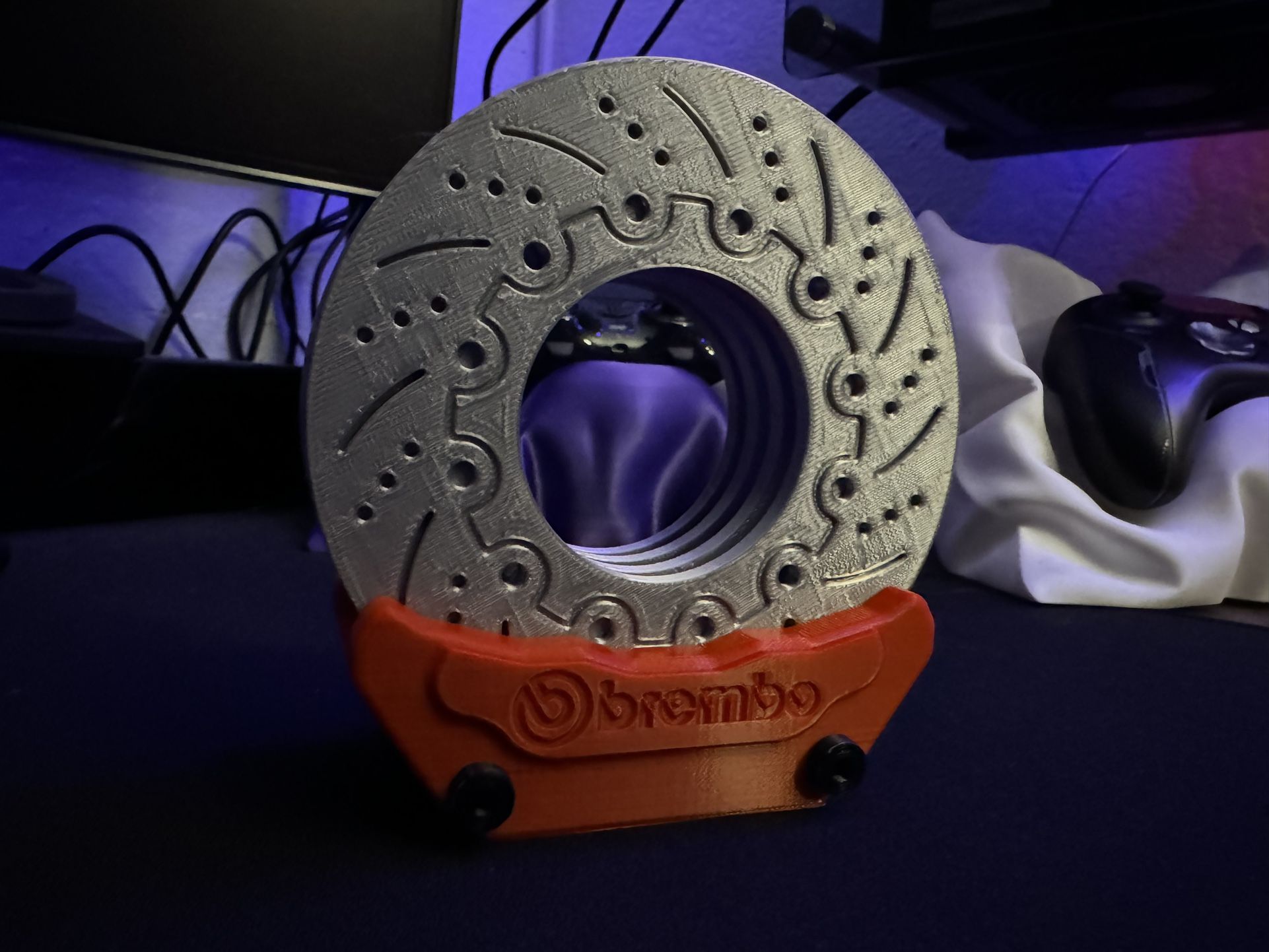 Brake Caliper Rotor Coaster Set - 4 Coasters with a Caliper Holder