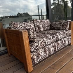 FREE Vintage Wood-Framed Loveseat 