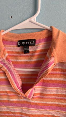 Bebe Striped Knit Top Size Small