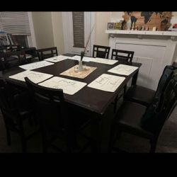 High Top Table For 8 With Chairs