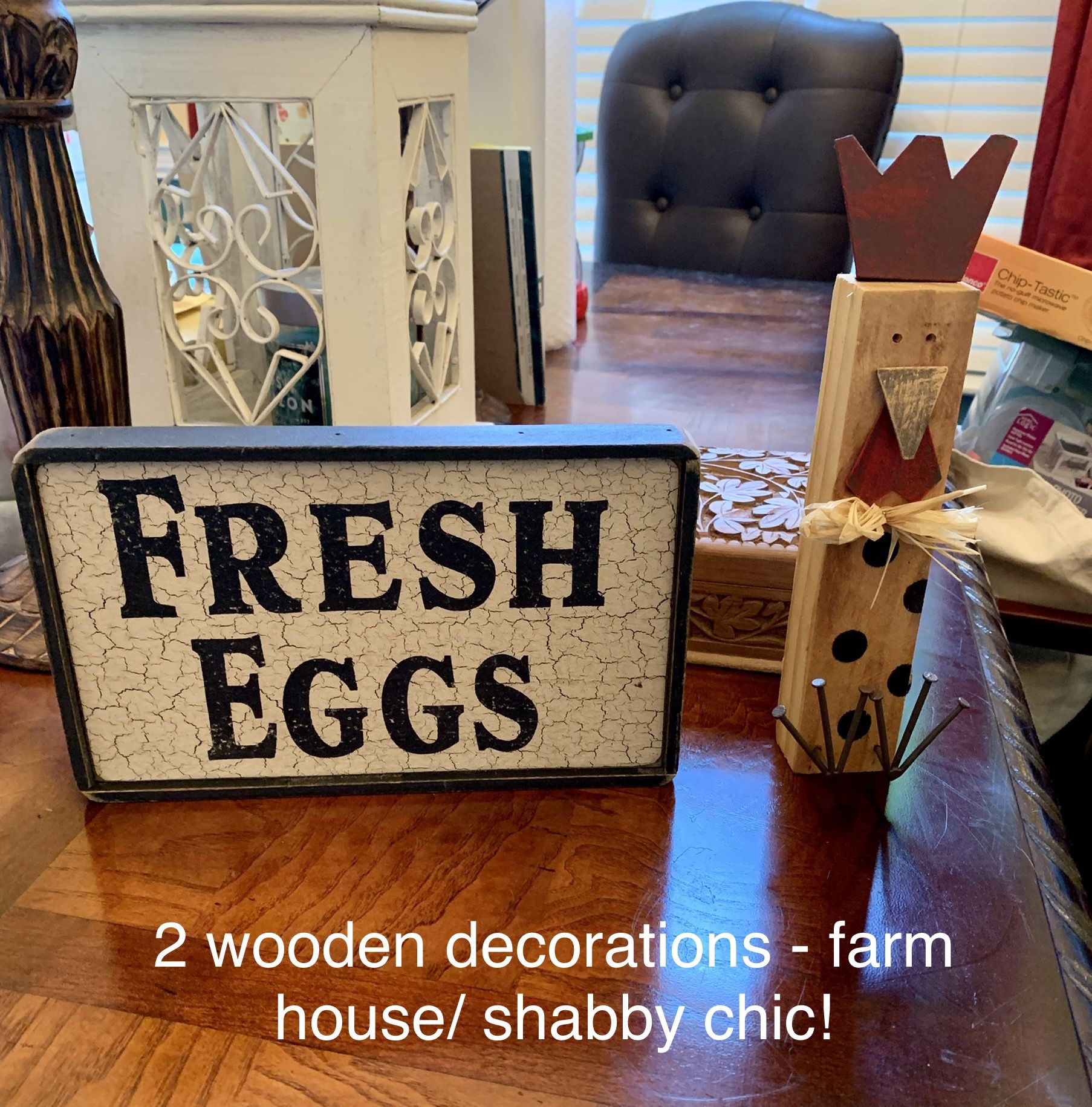 Fresh Eggs Sign, Chicken - Shabby chic decorations Wooden, to hang