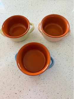 Set of 3 Italian Ceramic Soup Bowls / Casserole Dishes – Made in Italy- New