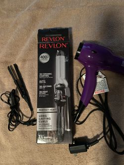 Hair Dryer, Travel Straighter and Curling Iron