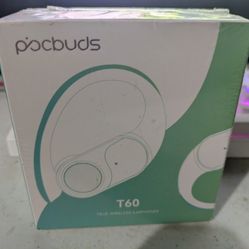 Brand New PocBuds Bluetooth Headphones Wireless Earbuds 80hrs Playtime Wireless Charging Case