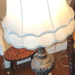 Antique B& H BRASS/ MARBLE LAMP