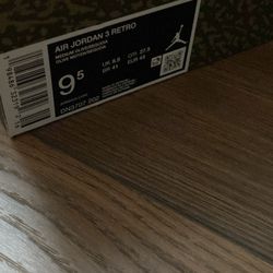 jordan 3  size 9.5