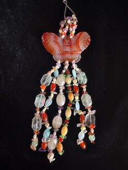 Carnelian Butterfly  Necklace Pendant