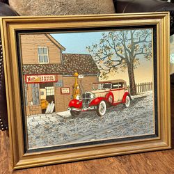 Awesome 🤩 !! H Harcrove Framed Artwork With Certificate Of Authenticity !!