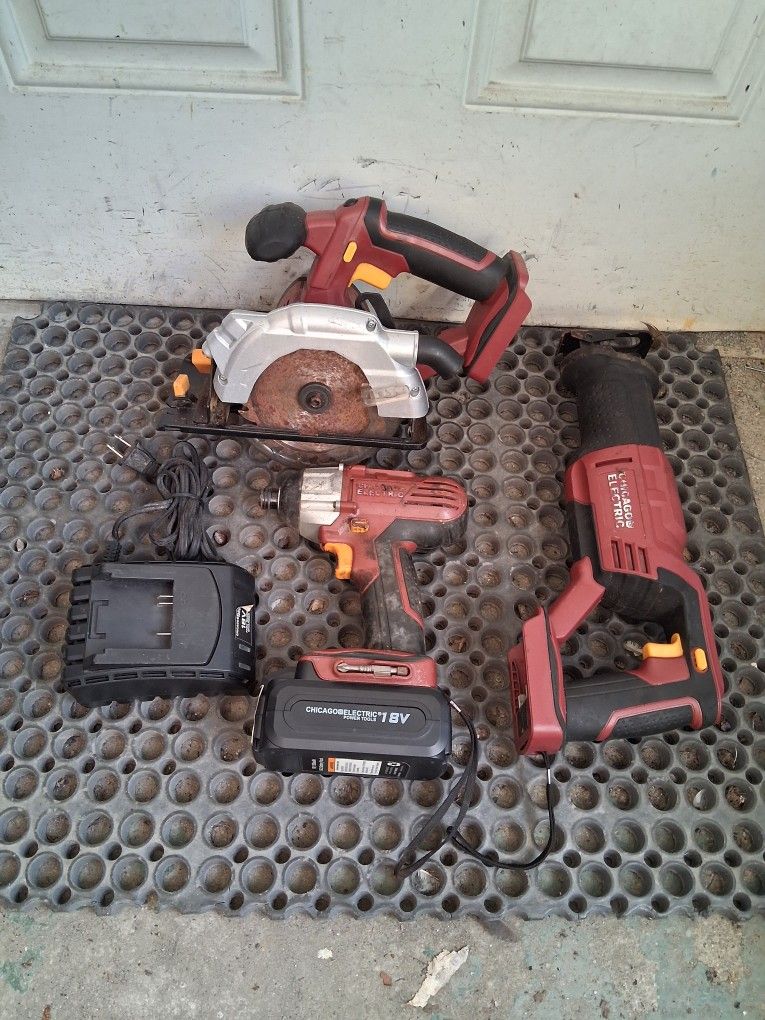 Chicago 18v Cordless Power Tools "Package Deal Only"