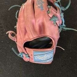 Pink And Blue Rawlings Heart Of The Hive Infield Glove