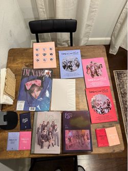 TWICE albums and photo cards