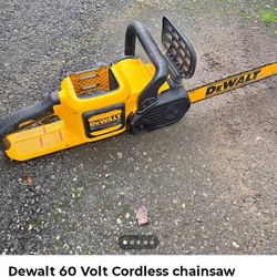 DeWalt 60 Volt Cordless Chainsaw