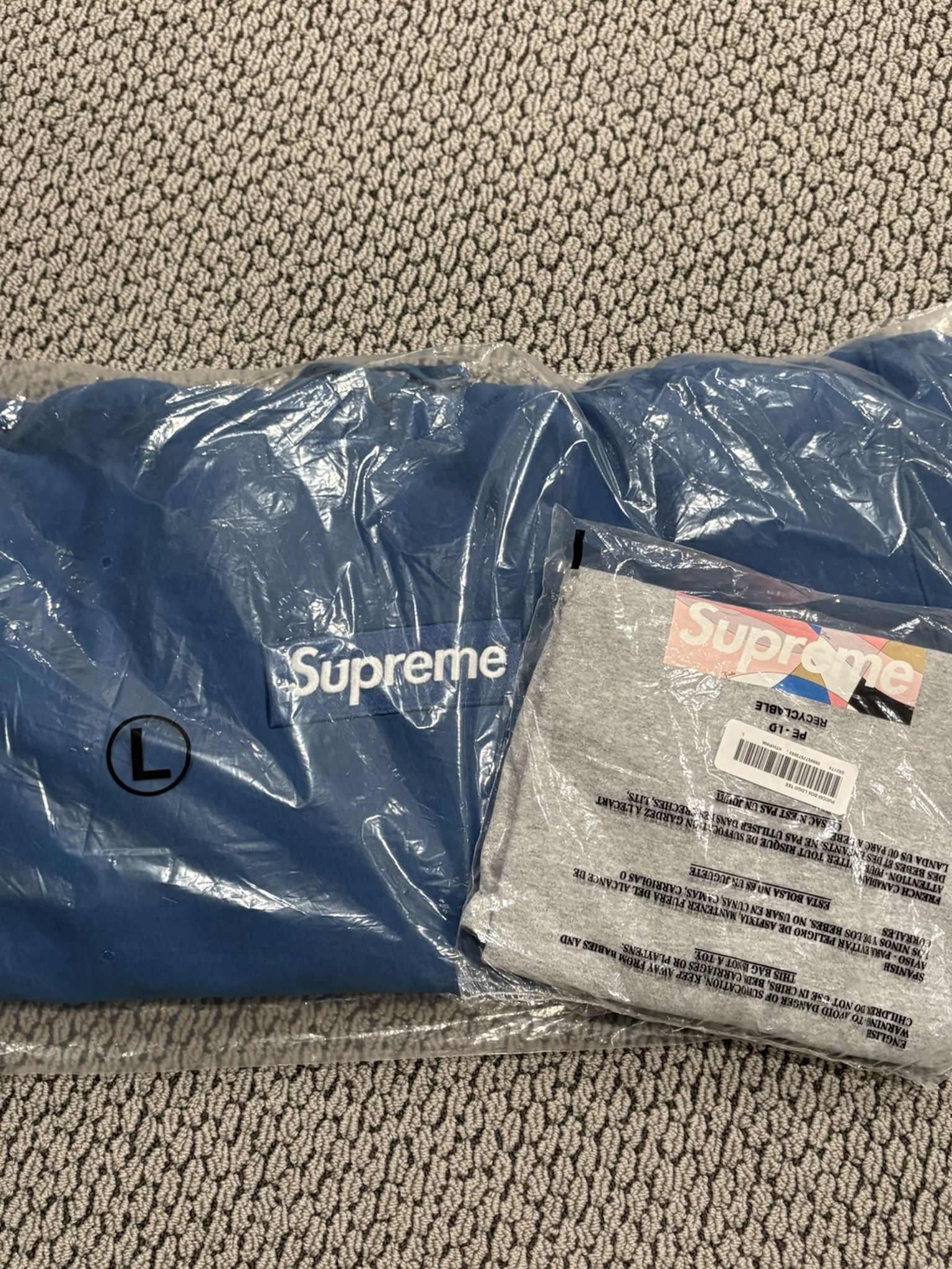 Supreme Box Logo Hoodie Blue FW23 & Emilio Pucci Sz Large