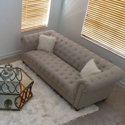 Beige Sofa City Furniture Super Long 96”  wide  40” deep