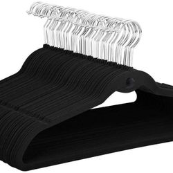 Black Hangers Velvet Non Slip