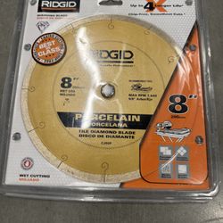 Ridgid Porcelain 8” Diamond Blade