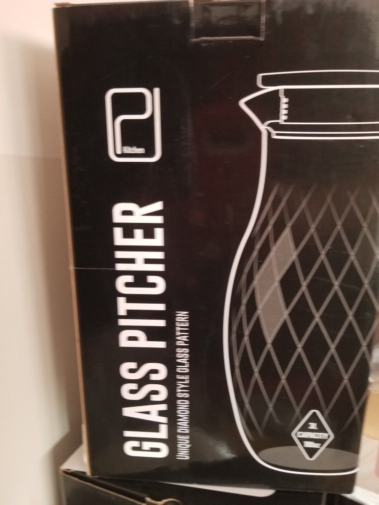 Diamond Style Glass Pitcher