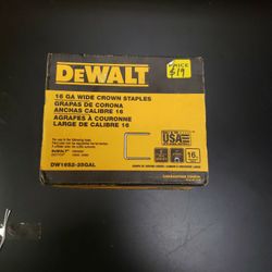 NEW Dewalt 16 Ga Wide Crown Staples DW16S2-25GAL