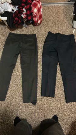 Two Pairs of Banana Republic Dark Dress Pants (See description for sizes)