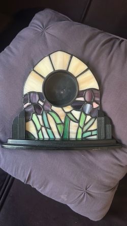 Linden Tiffany style table clock, no clock just base.