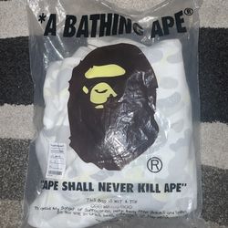  Designer Bape Hoodie Large (White)