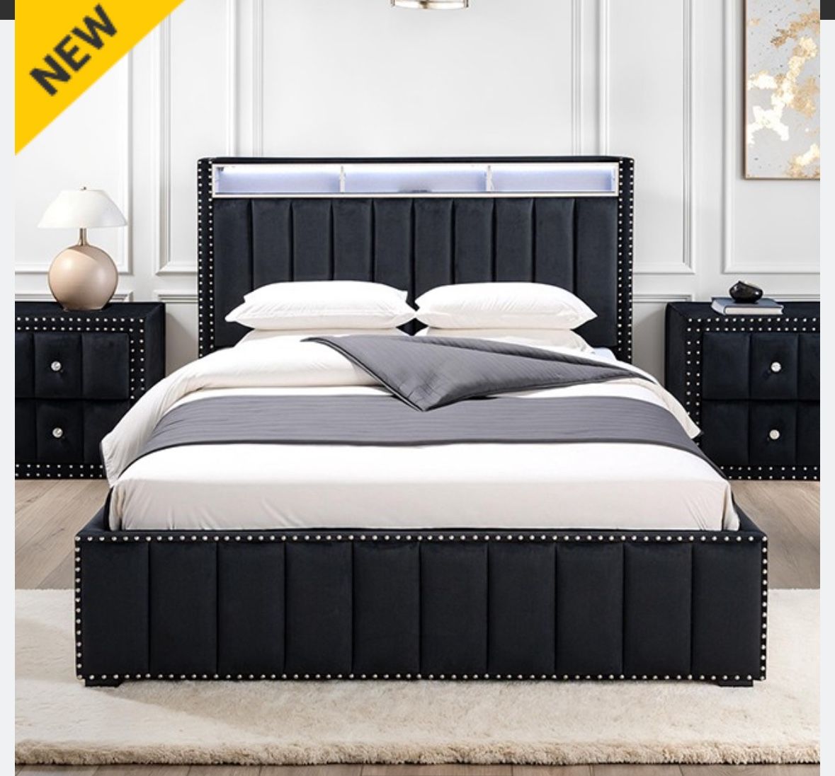 Queen Size Bed Frame With Mattress 