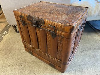 Vintage Bamboo Storage Trunk