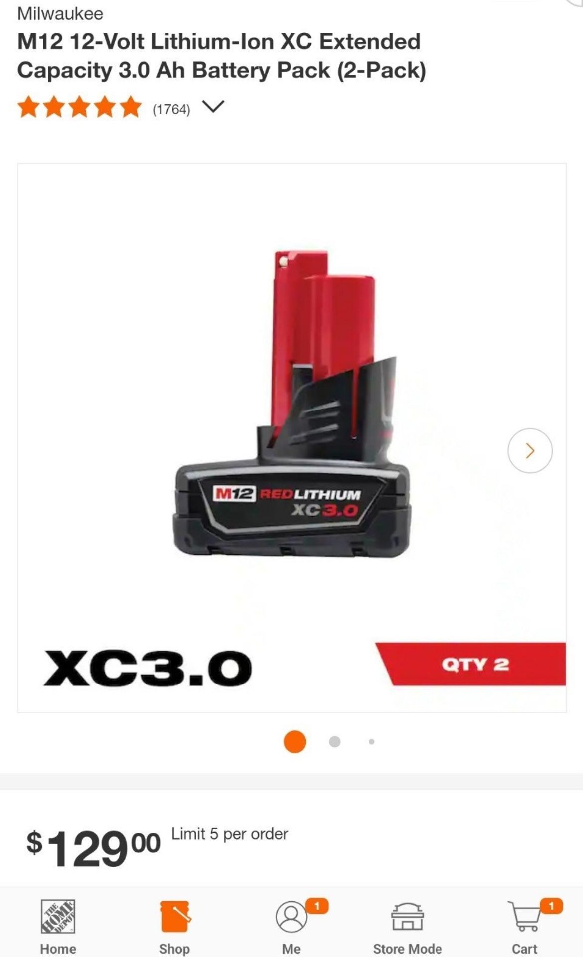 M12 12-Volt Lithium-Ion XC Extended Capacity 3.0 Ah Battery Pack (2-Pack)