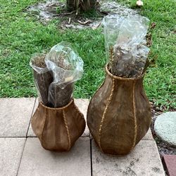 Vase for dry plants or umbrella stand , etc. Coconut Husk