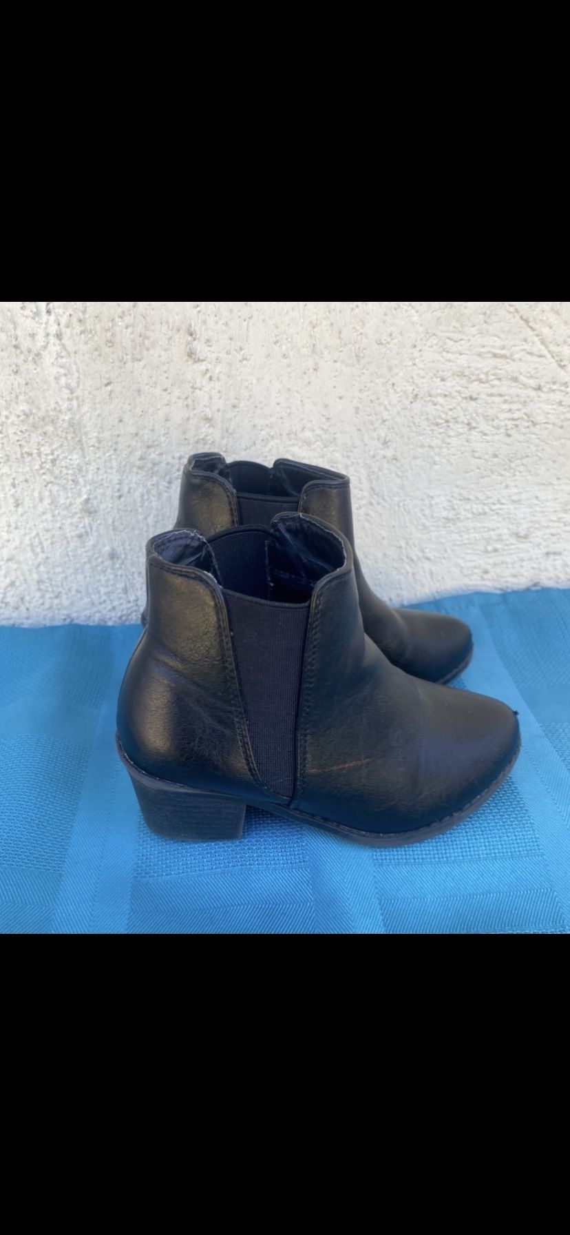 Black Ankle Boots Girls 9
