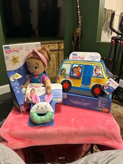 Ms. Rachel Toy Bundle – Doll, Bus & Rattle