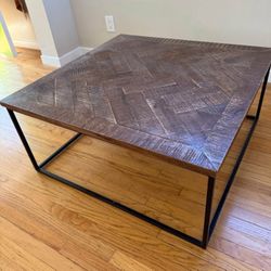 Wood And Metal  Coffee Table 