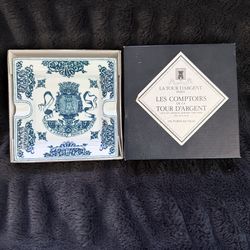 MINT Vintage La Tour d'Argent Paris Ashtray - Raynaud & Co. Limoges - Original Box