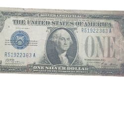 1928A.   Funny Back One Silver Certificate Dollar Bill