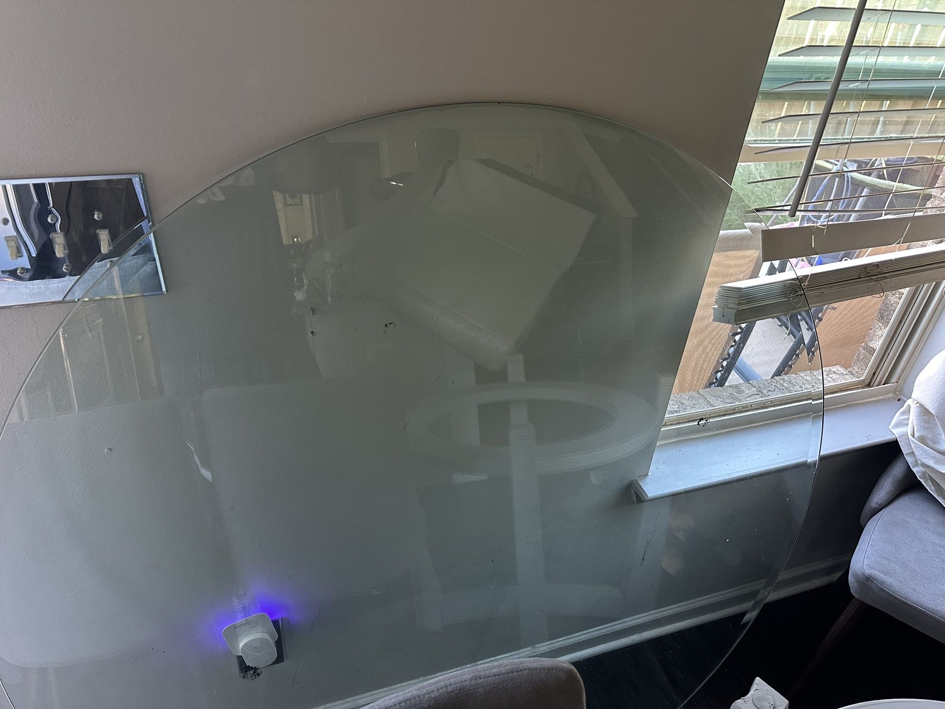 Large Glass Dining Table