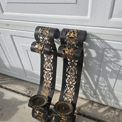 Metal Candle Holder Set Of Two 
