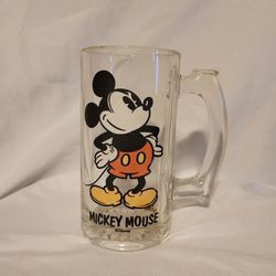 Vintage Disney Mickey Mouse Glass Mug