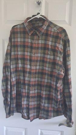 Pendleton Mason plaid flannel Grey Brown shirt Size XL