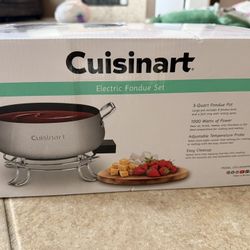 Cuisinart 3-Qt Electric Fondue Pot Set – Like New, 8 Forks Included