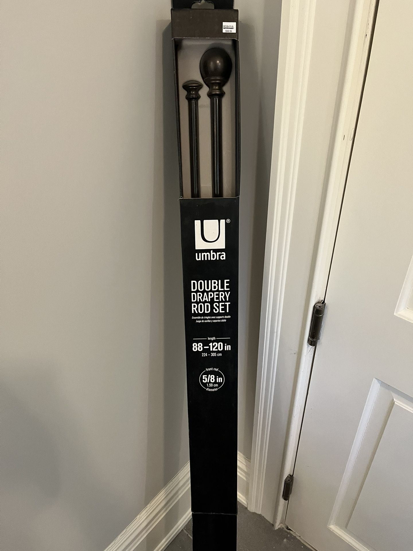 Umbra Double Drapery Rod Set