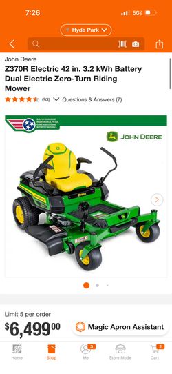 Z370R Electric 42 in. 3.2 kWh Battery Dual Electric Zero-Turn Riding Mower