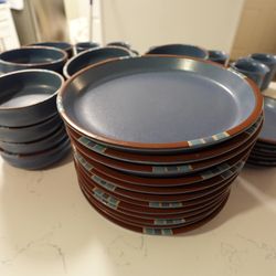 Dansk Mesa Sky Blue Dinner Plates