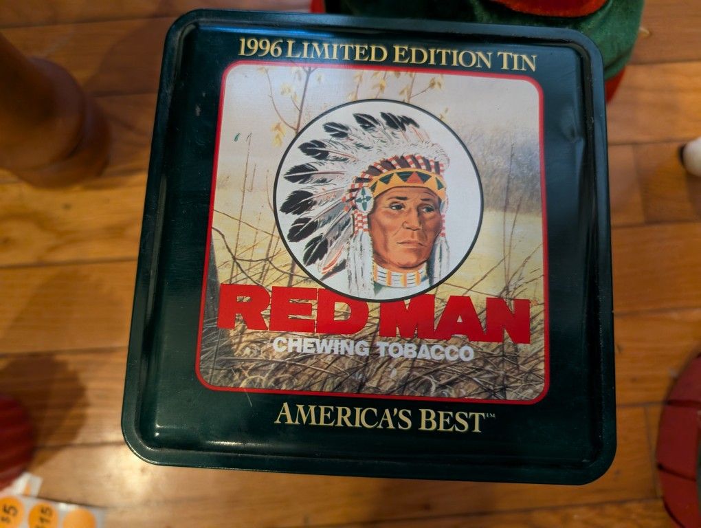 Vintage Red Man Tin