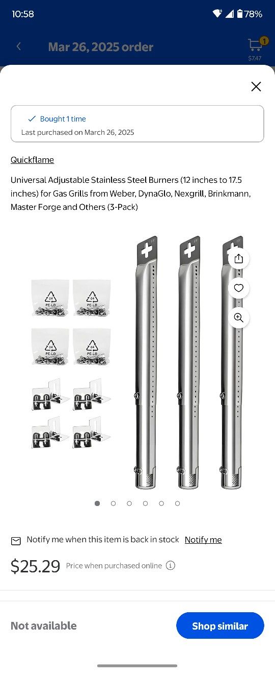 Quick Flame Universal Stainless Steel Grill Tubes