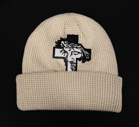 Hand Sewn Jesus Patch On Beanie