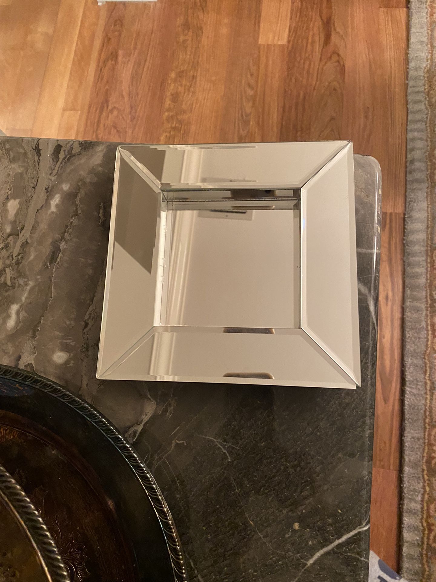 Contemporary Mirrored Pillar Candle Holder